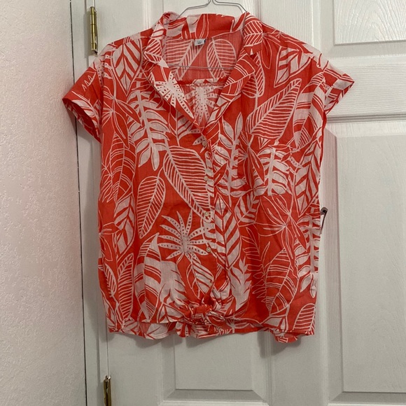 NWT OLD NAVY ODANGE BLOUSE WOMEN SIZE L - Picture 1 of 7